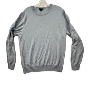 Phenix Men's Long Sleeve 100%‎ Cashmere Pullover Sweater Size Large Blue Preppy